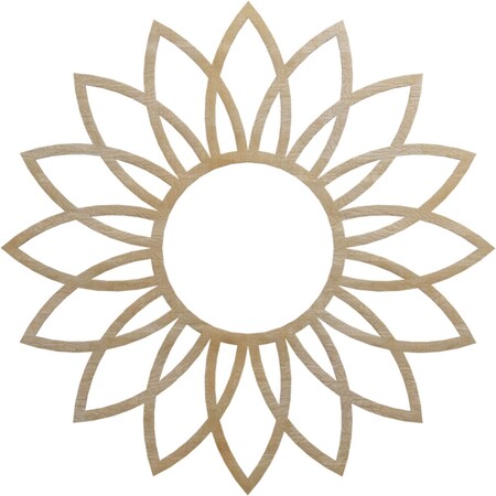 Ekena Millwork Daisy Wood Fretwork Pierced Ceiling Medallion, Birch, 30"OD x 10 1/2"ID x 3/8"T CMWP30X30X0375DABI